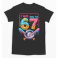 7th Birthday Boys I Was 6 Now I'm 7 Baseball Ice Cream Drip Unisex T-Shirt 7th Birthday Boys I Was 6 Now I'm 7 Baseball Ice Cream Drip Unisex T-Shirt
