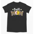 Ball Mom Leopard Baseball Softball Player Mom Unisex T-Shirt