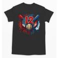 Baseball 12 Year Old Splash Drip 12th Birthday Boy Number 12 Unisex T-Shirt Baseball 12 Year Old Splash Drip 12th Birthday Boy Number 12 Unisex T-Shirt