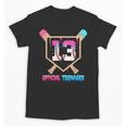 Baseball 13 Year Ice Cream Drip 13th Bday Official Teenager Unisex T-Shirt