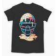 Baseball Catcher Mask Ice Cream Dripping Baseball Boy Youth Unisex T-Shirt