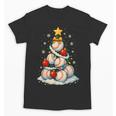 Baseball Christmas Tree Lights Santa Sport Player Lover Xmas Unisex T-Shirt