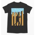 Baseball Drip Dripping Ice Cream Sport Player American Flag Unisex T-Shirt