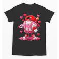 Baseball Drip Valentine Sports Vday Ice Cream Drip Heart Unisex T-Shirt