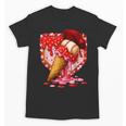 Baseball Heart Valentine Baseball Ice Cream Drip Boys Girls Unisex T-Shirt Baseball Heart Valentine Baseball Ice Cream Drip Boys Girls Unisex T-Shirt