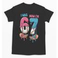 Baseball Ice Cream I Was 6 Now I'm 7 67 Birthday Boy Unisex T-Shirt