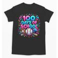 Baseball Ice Cream Drip 100 Days Of School Student Teacher Unisex T-Shirt