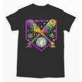Baseball Ice Cream Drip Boys Mardi Gras Carnival Party Mask Unisex T-Shirt