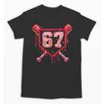 Baseball Ice Cream Drip Number 67 Meme Valentine Couple Love Unisex T-Shirt
