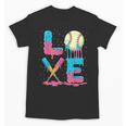 Baseball Love Drip Ice Cream Colorful Baseball Unisex T-Shirt