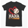 Baseball Nana Baseball Heart Family Matching Unisex T-Shirt