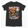 Baseball Player Christmas Gingerbread Smashing Through Snow Unisex T-Shirt Baseball Player Christmas Gingerbread Smashing Through Snow Unisex T-Shirt