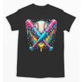 Baseball Player Ice Cream Drip Unisex T-Shirt Baseball Player Ice Cream Drip Unisex T-Shirt
