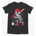 Baseball Skeleton Halloween Playing Unisex T-Shirt Baseball Skeleton Halloween Playing Unisex T-Shirt