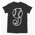 Baseball Sport Player Monogram Cool Initial Letter J Unisex T-Shirt