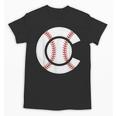 Baseball Sport Player Graphic Monogram Initial Letter C Unisex T-Shirt