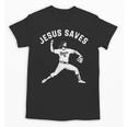 Christian Jesus Saves Baseball Pitcher Heaven 01 Sports Unisex T-Shirt Christian Jesus Saves Baseball Pitcher Heaven 01 Sports Unisex T-Shirt