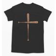 Cross Baseball Bats Christian Faith Sports Coach Pitcher Unisex T-Shirt Cross Baseball Bats Christian Faith Sports Coach Pitcher Unisex T-Shirt