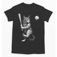 Cute Kitten Playing Baseball Hitter Bat Cool Baseball Cat Unisex T-Shirt Cute Kitten Playing Baseball Hitter Bat Cool Baseball Cat Unisex T-Shirt