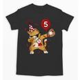 Dabbing Cool Cat Baseball 5th Birthday Unisex T-Shirt Dabbing Cool Cat Baseball 5th Birthday Unisex T-Shirt