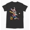 Easter Bunny Baseball Player Batter Rabbit Boys Kids Men Unisex T-Shirt