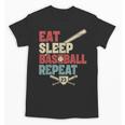 Eat Sleep Baseball Repeat Bat Ball Player Fan Unisex T-Shirt Eat Sleep Baseball Repeat Bat Ball Player Fan Unisex T-Shirt