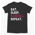 Eat Sleep Baseball Repeat Baseball Player Unisex T-Shirt