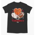 Happy Valentine’s Basketball Football Valentine Baseball Unisex T-Shirt Happy Valentine’s Basketball Football Valentine Baseball Unisex T-Shirt