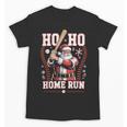 Ho Ho Home Run Baseball Christmas Holiday Sports Santa Unisex T-Shirt