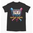 HUGvyn 100 Drippy Days Of School Baseball Ice Cream 100 Days Unisex T-Shirt HUGvyn 100 Drippy Days Of School Baseball Ice Cream 100 Days Unisex T-Shirt