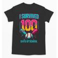 HUGvyn I Survived 100 Days Baseball Teacher Ice Cream Drip Unisex T-Shirt HUGvyn I Survived 100 Days Baseball Teacher Ice Cream Drip Unisex T-Shirt