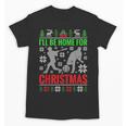 I'Ll Be Home For Christmas Baseball Xmas Unisex T-Shirt