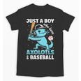 Just A Boy Who Loves Axolotls & Baseball Unisex T-Shirt Just A Boy Who Loves Axolotls & Baseball Unisex T-Shirt