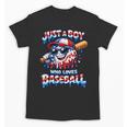 Just A Boy Who Loves Baseball Patriotic Drip For Youth Boys Unisex T-Shirt Just A Boy Who Loves Baseball Patriotic Drip For Youth Boys Unisex T-Shirt