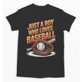Just A Boy Who Loves Baseball Player Kids Unisex T-Shirt