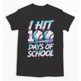 Kids 100 Days Of School 100th Day Baseball Ice Cream Drip Unisex T-Shirt Kids 100 Days Of School 100th Day Baseball Ice Cream Drip Unisex T-Shirt