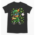 Leprechaun Playing Baseball Happy St Patricks Day Men Boys Unisex T-Shirt