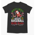 Most Likely To Play Baseball With Santa Christmas Pajamas Unisex T-Shirt Most Likely To Play Baseball With Santa Christmas Pajamas Unisex T-Shirt