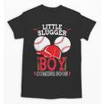 Little Slugger Boy Coming Soon Baby Announcement Baseball Unisex T-Shirt Little Slugger Boy Coming Soon Baby Announcement Baseball Unisex T-Shirt