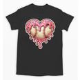 Melting Baseball Drip Heart Softball Player Lover Ice Cream Unisex T-Shirt