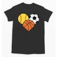 Mom Sports Heart Soccer Basketball Baseball Softball Unisex T-Shirt Mom Sports Heart Soccer Basketball Baseball Softball Unisex T-Shirt