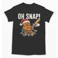 Oh Snap Gingerbreadman Christmas Baseball Humor Unisex T-Shirt