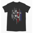 Patriotic Baseball Catcher American Flag Sports Tee Unisex T-Shirt