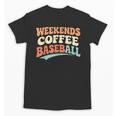 Weekends Coffee Baseball Retro Vibes Unisex T-Shirt