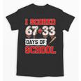 I Scored 6733 100th Days Of School Baseball Six Seven Meme Unisex T-Shirt I Scored 6733 100th Days Of School Baseball Six Seven Meme Unisex T-Shirt
