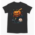 Spooky Halloween Scary Pumpkin Baseball Player Witchy Vibes Unisex T-Shirt