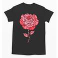 Sporty Rose Graphic With Baseball And Rugby Ball Petals Unisex T-Shirt