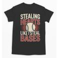 Stealing Hearts Like I Steal Bases Baseball Valentine Retro Unisex T-Shirt