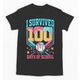 I Survived 100 Days Of School Baseball Drip Students Teacher Unisex T-Shirt I Survived 100 Days Of School Baseball Drip Students Teacher Unisex T-Shirt