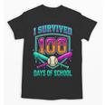 I Survived 100 Days Of School Baseball Drip Unisex T-Shirt I Survived 100 Days Of School Baseball Drip Unisex T-Shirt